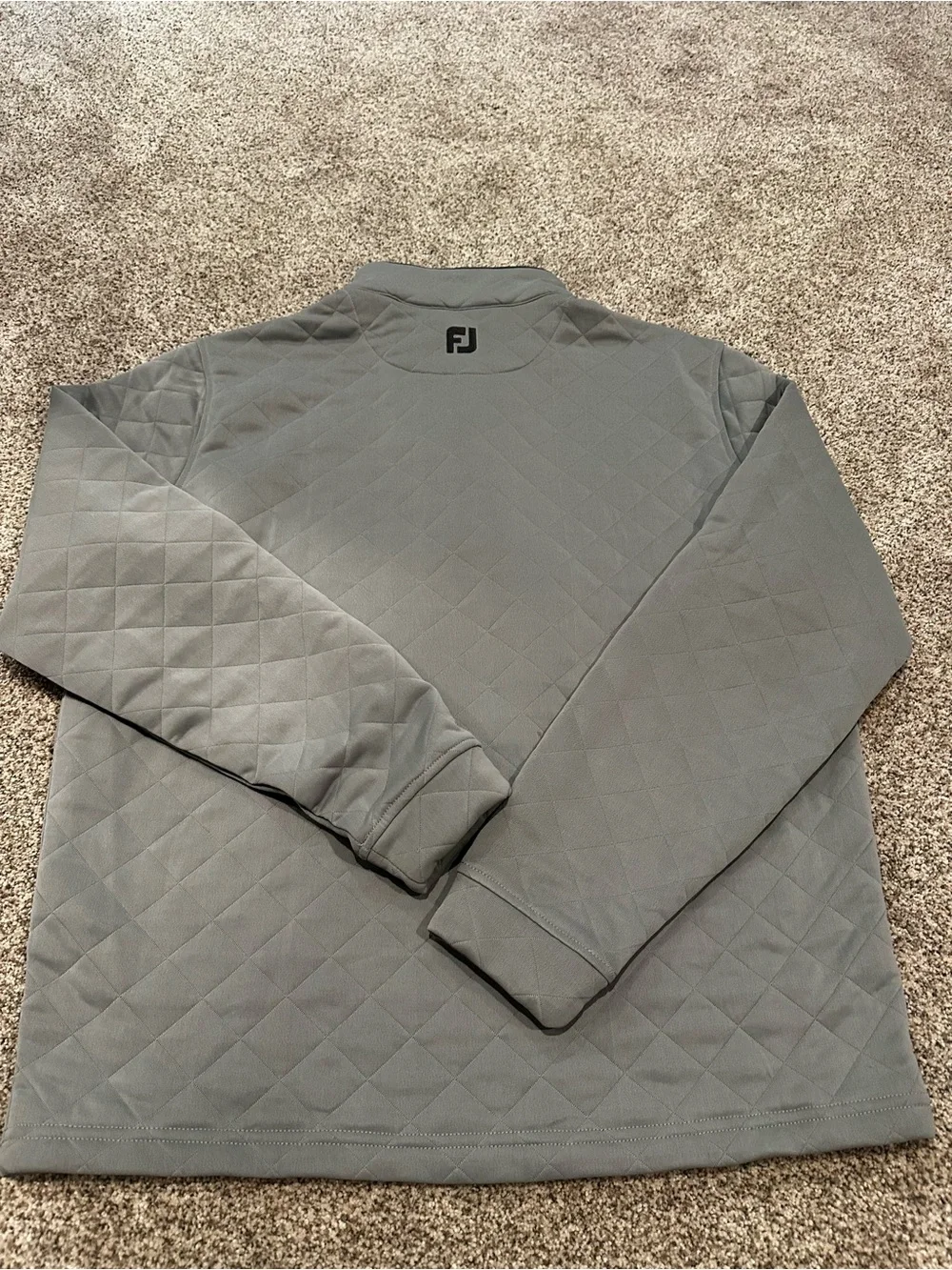 FootJoy Quilted Gray 1/4-Zip Golf Pullover